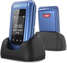 Senior Mobile Phone Without Contract, GSM Folding Mobile Phone for Seniors with 