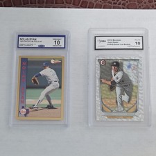 Topps 2-Card MLB Lot Nolan Ryan Graded 1993 Pacific #8 Gold SP Josh Hader Rookie