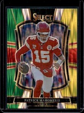 2025 Select Patrick Mahomes II Premier Level Green and Yellow Prizm Shock #107