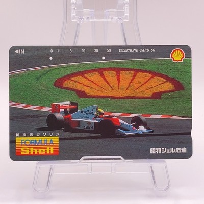 Ayrton Senna da Silva HONDA F1 Japanese Telephone Card used rare vintage C80 #3