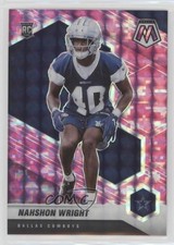 2021 Panini Mosaic Rookies Pink Camo Mosaic Prizm Nahshon Wright #349 1p1
