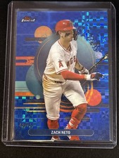 🔥Zach Neto 2025 Topps Finest Uncommon #166 Blue Checkerboard Refractor 49/75