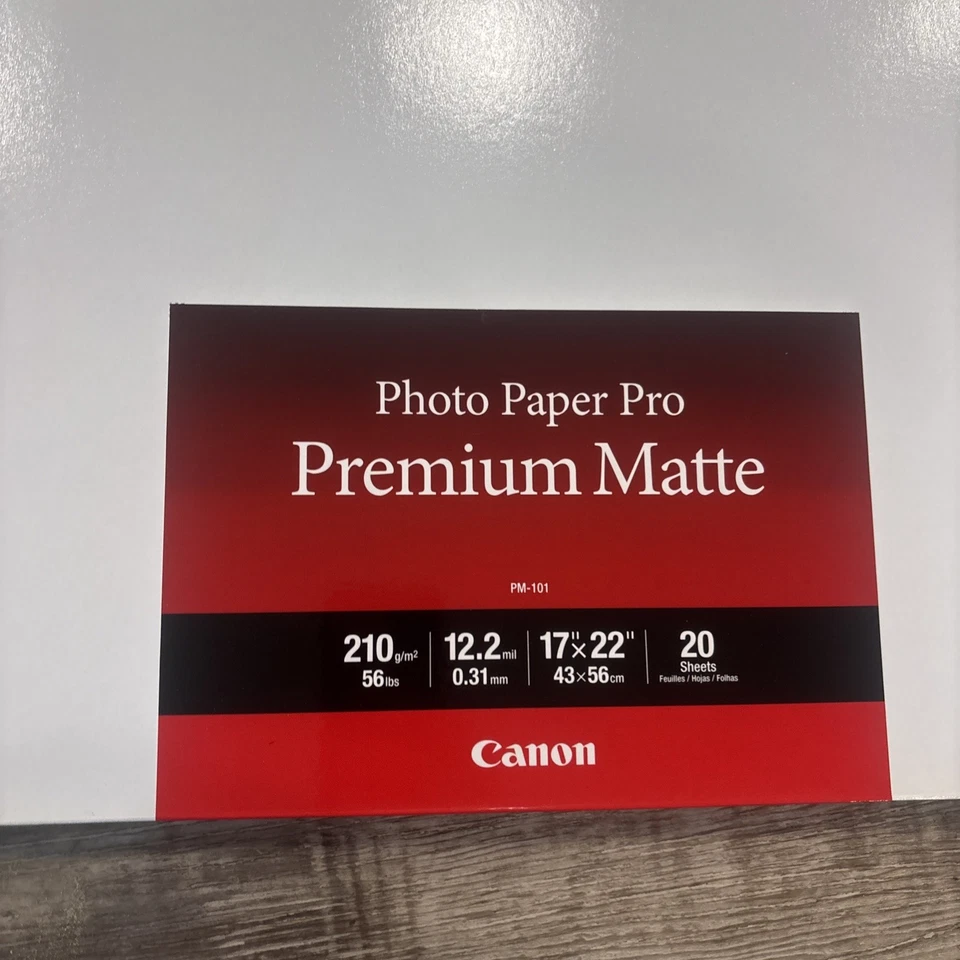 Canon Photo Paper Pro Matte 17x22" - 20 Sheets PM-101 56lbs - Image 2 of 4