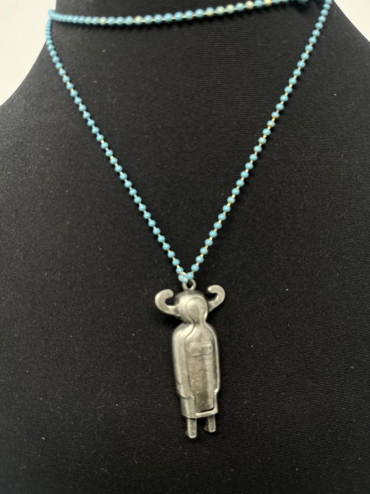 Vintage HOPI Pewter Kachina Necklace Pendant Marked JPD Jackson Park Design - Image 2 of 4