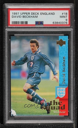 1997-98 Upper Deck England the squad David Beckham #18 PSA 9 MINT 05bt