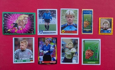 Oliver Kahn (Germany) - Lot of 9 Different Football Stickers
