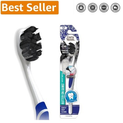 Ergonomic Charcoal Toothbrush with 8,000+ Softex Bristles - Sensitive Teeth Care