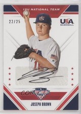 2020 Panini USA Baseball Stars & Stripes Black Ink 22/25 Joseph Brown Auto 03hd