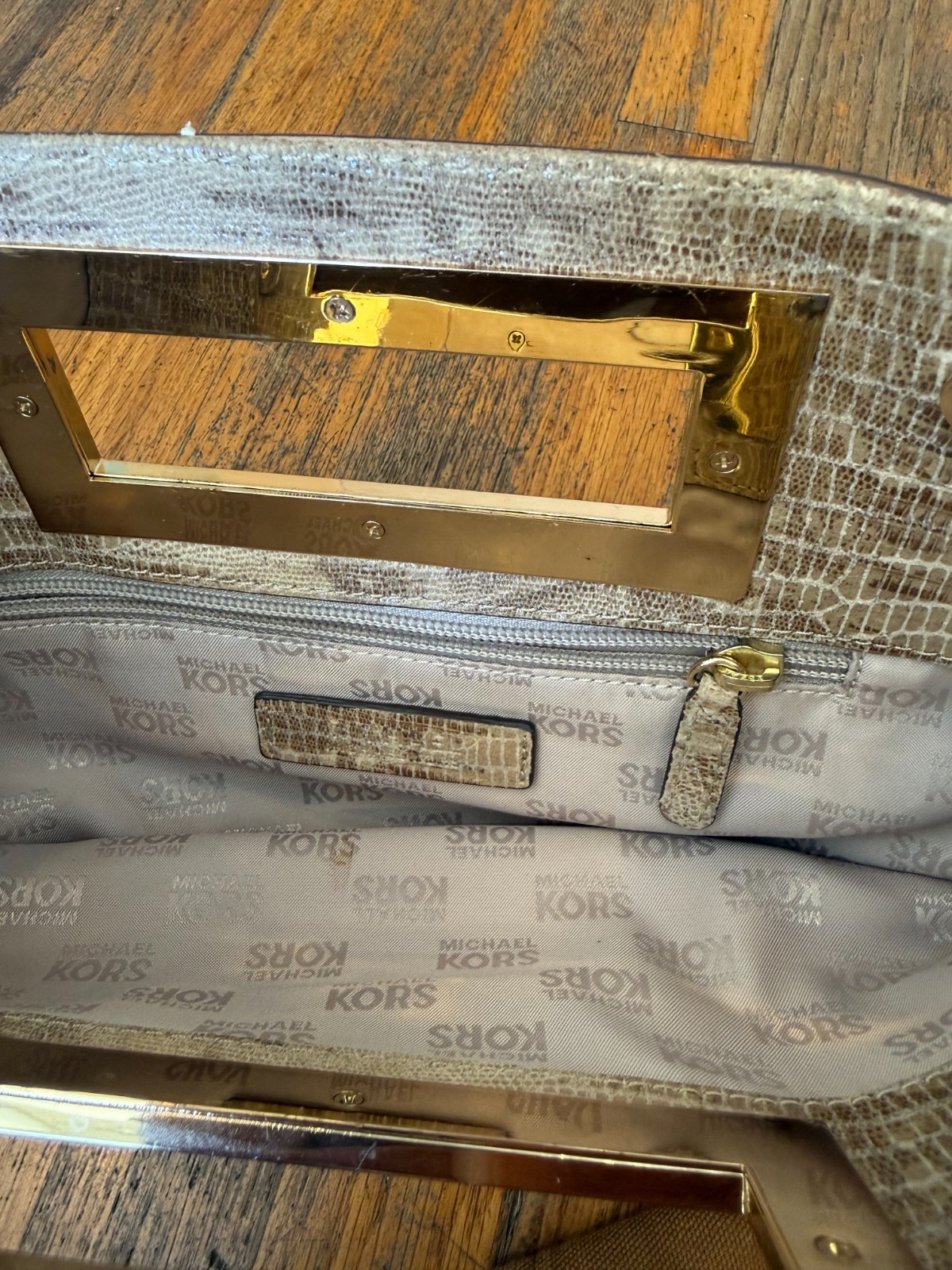 Michael Kors Berkley Purse Python Snake Embossed … - image 5