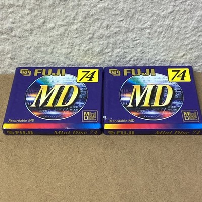 2x FUJI MD 74 Minuten Minidisc Minidisk Rohlinge - Neu & Verschweißt