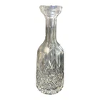 Waterford Lismore Crystal Decanter 10” x 4 Vintage Cut Glass Signed No Stopper