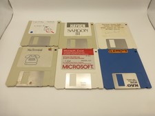 Vintage Apple Macintosh Software Disk Lot of 6 Tested Mac Microsoft Excel SARGON