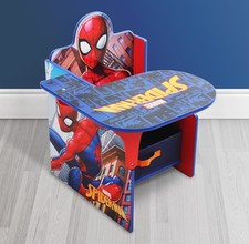 Spiderman Marvel Wooden Chair Desk with Storage Bin by Nixy Children 3+