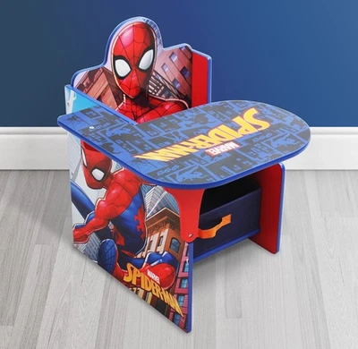 Spiderman Marvel Wooden Chair Desk with Storage Bin by Nixy Children 3+ - Image 1 of 4