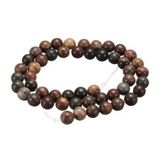 50pcs Red Art Gemstone Natural Stone Beads 6mm Round Loose Bead