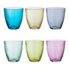 Set 6 bicchieri acqua colorati 285 ml Pasabahce multicolore BICCHIERI
