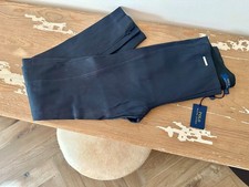 POLO Ralph Lauren Navy Stretch Lamb Leather Legging Zip Ankle Pant Small 4/6 NWT