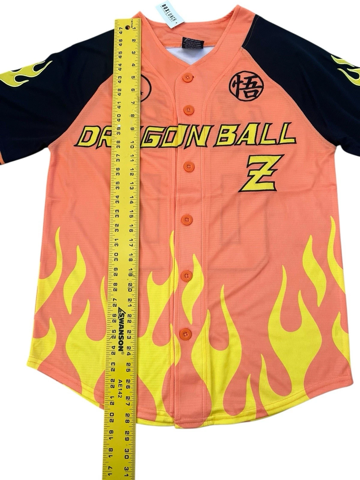 Dragon Ball Z Flame Baseball Jersey BoxLunch Exclusive Size Small NEW
