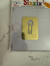 Sizzix Simple Impressions Brass Embossing Folder -- Diaper Pin 38-9528