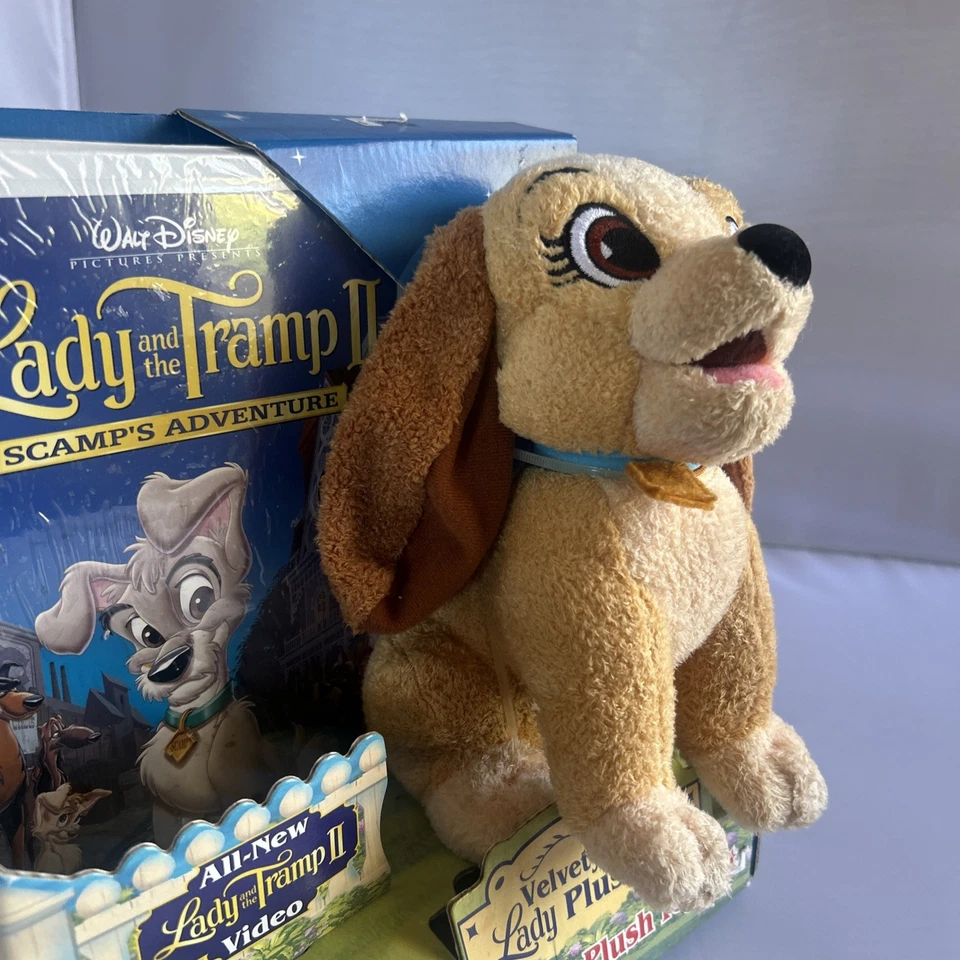 Lady And The Tramp II 2 Scamps Adventure VHS Limited Edition Lady Plush Toy Set - Image 2 of 4