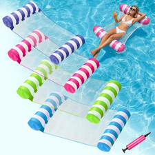 4 Pack Inflatable Pool Floats, 4-In-1 Water Hammock, Pool Floats Adult Size for