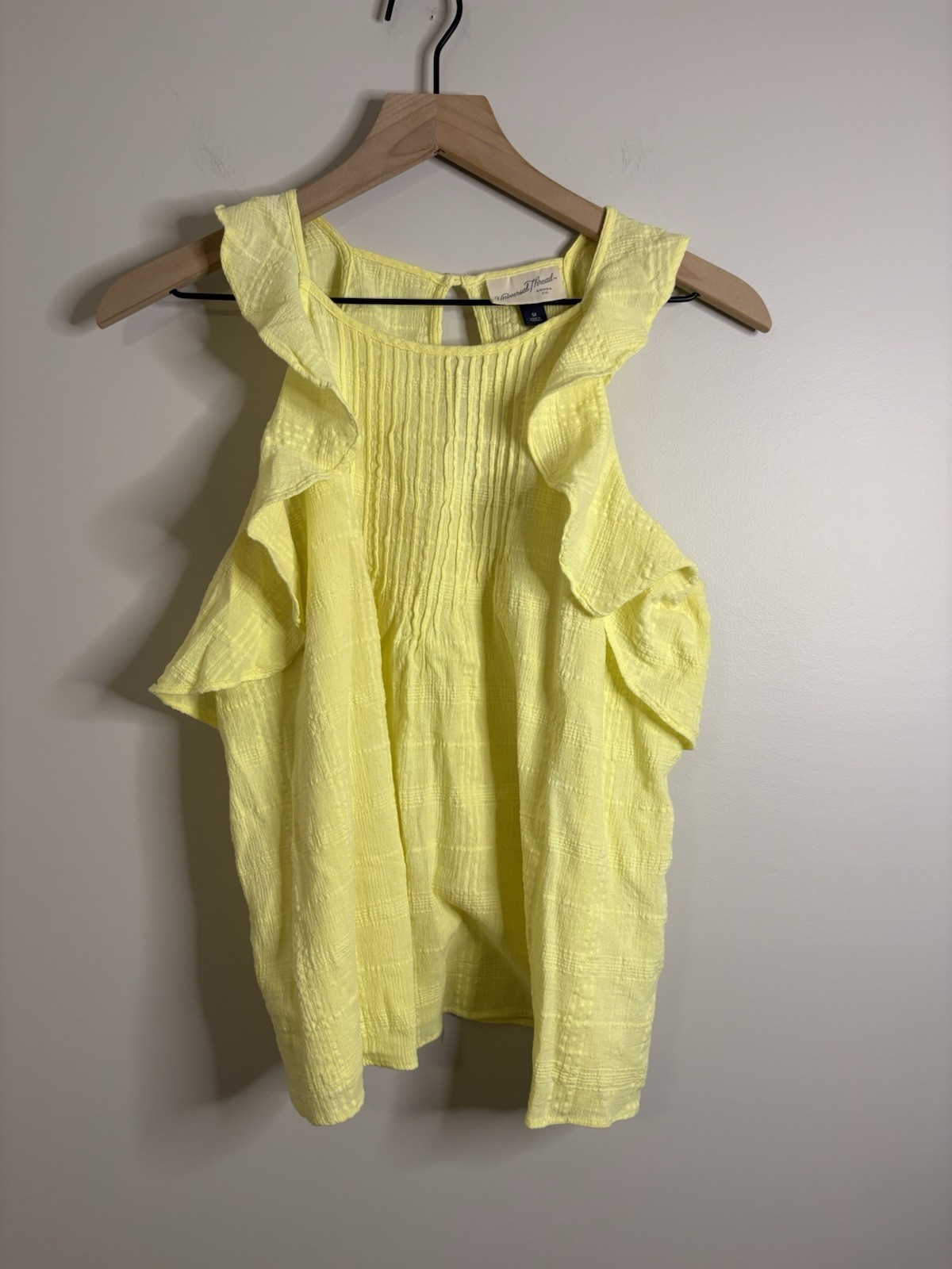 Universal Thread Sleeveless Ruffled Top Yellow Pl… - image 1