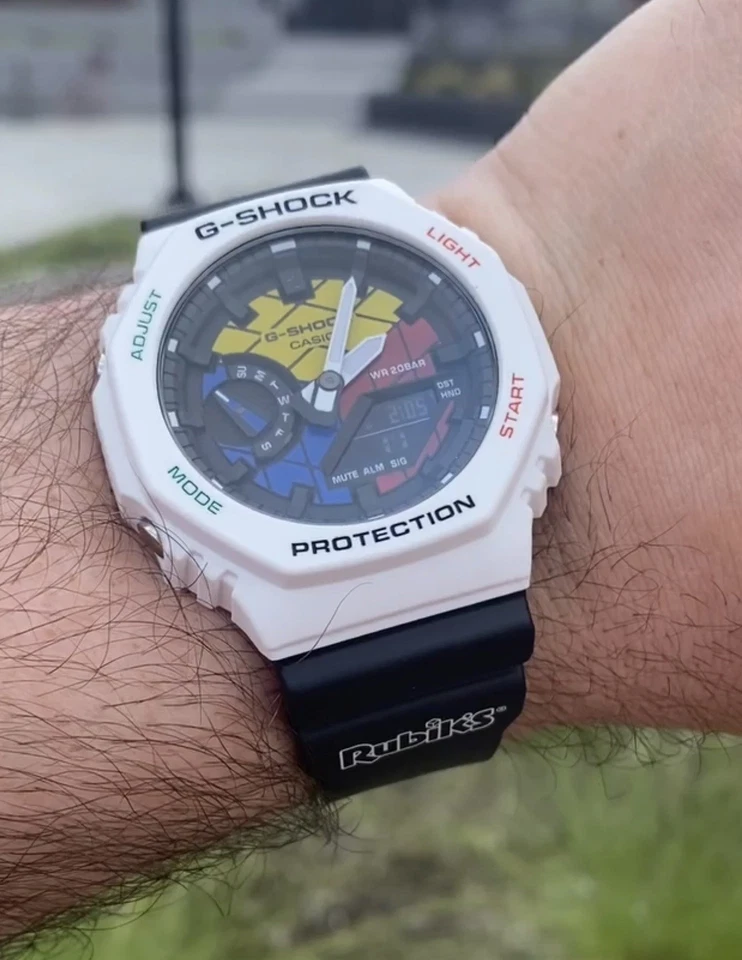 Rare Casio G Shock x rubik’s Ltd edition Retro watch promaster Moonswatch sport  - Image 3 of 4