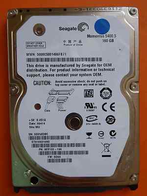 Seagate ST9160310AS | PN: 9EV132-196 | FW: SD03 | 5SV | WU | 160GB