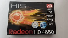 HIS ATI Radeon HD4650 512MB DDR2 Video Graphics Card PCI-E VGA/DVI (New)
