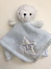 Baby Gear Blue Bear Star Thank Heaven for Little Boys Blanket Lovey Security HTF