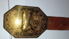 Solid Brass Boot Buckle With Belt