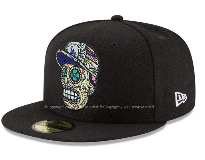 Los Angeles Dodgers New Era Exclusive Black Candy Skull Día Los Angeles Dodgers New Era Exclusive Black Candy Skull Día