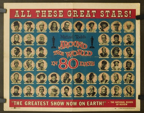 AROUND THE WORLD IN 80 DAYS 1958 ORIGINAL 22X28 MOVIE POSTER DAVID NIVEN