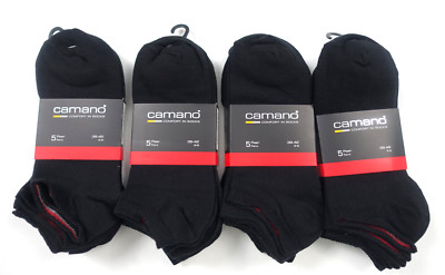 NEU - 20 Paar Camano Herren Sneaker Socken - Gr. 39-42 - black - Oeko-Tex -Paket
