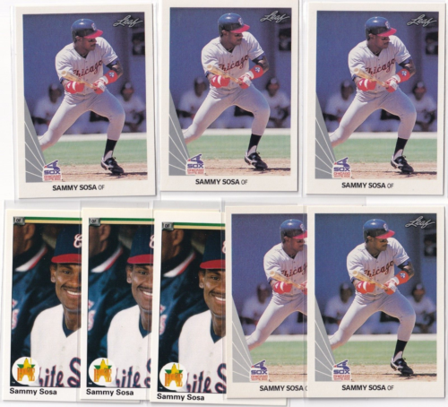 SAMMY SOSA 1990 (52) COUNT ROOKIE CARD RC LOT - LEAF / UPPER DECK/TOPPS - CUBS - Picture 1 of 5