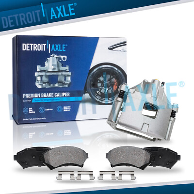 3pc Front Left Disc Caliper & Brake Pads for Impala Monte Carlo LeSabre DeVille