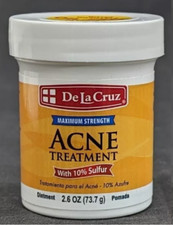 1 X De La Cruz 10 Sulfur Ointment Acne Medication, Maximum Strength 2.6oz