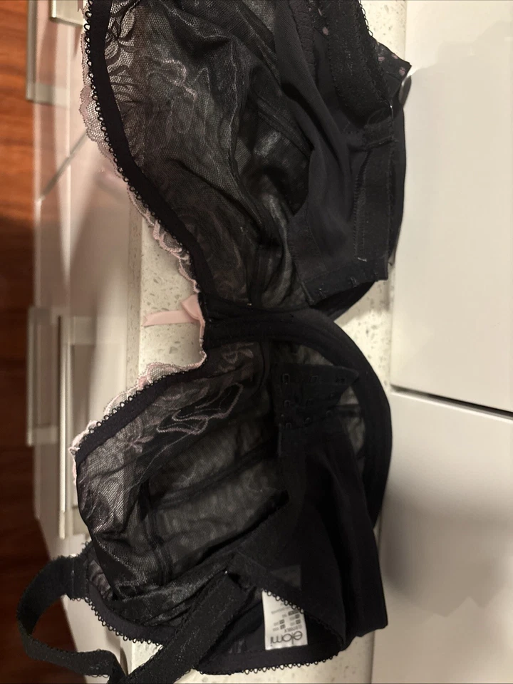 Sutiã Elomi US 38G preto e rosa bolinhas rosa arcos - Imagem 2 de 3