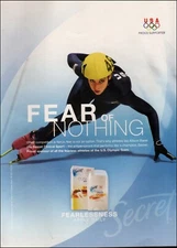 2010 Print ad Secret antiperspirant U.S Olympic Team skater Allison Baver