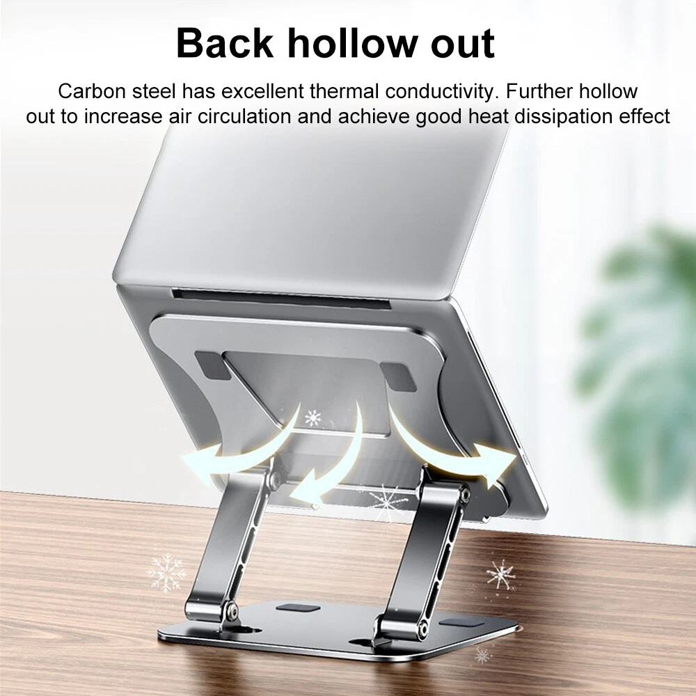 Adjustable Aluminum Laptop Stand Ergonomic Desk Riser for Computer or Tablet