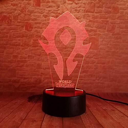 Lampada LED ispirata all’Orda di World of Warcraft, cambia colore, (d4O)