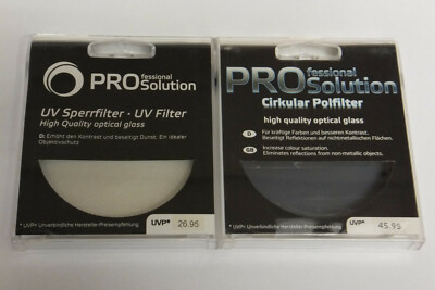 PRO Solution Filterset UV + POL Filter / Polfilter 82mm Neuware 2 Filter im Set 