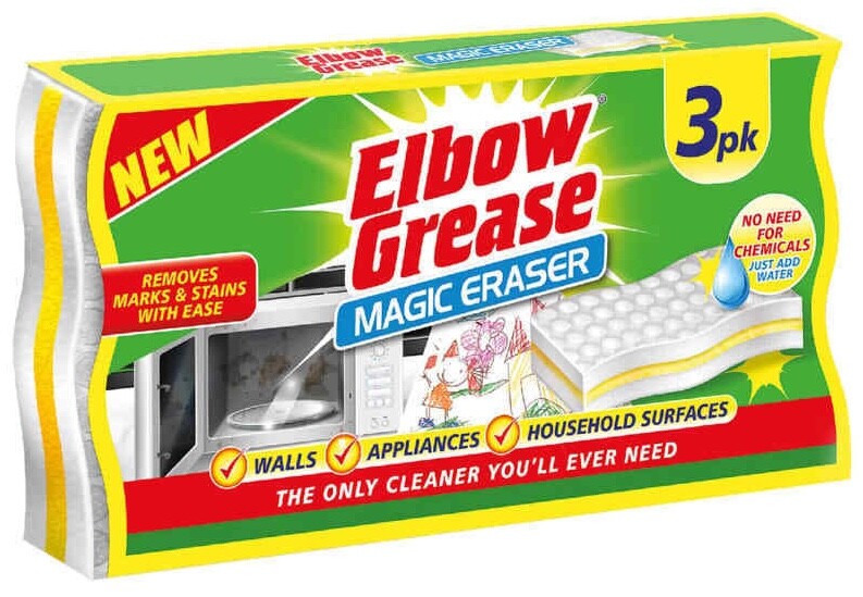 3x Elbow Grease Magic Stains Marks Eraser Remover Household Cleaning Sponge