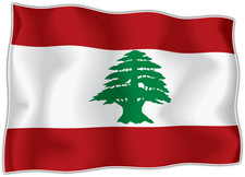 Lebanon Country Flag Car Bumper Window Mirror Sticker Decal 5"X4"