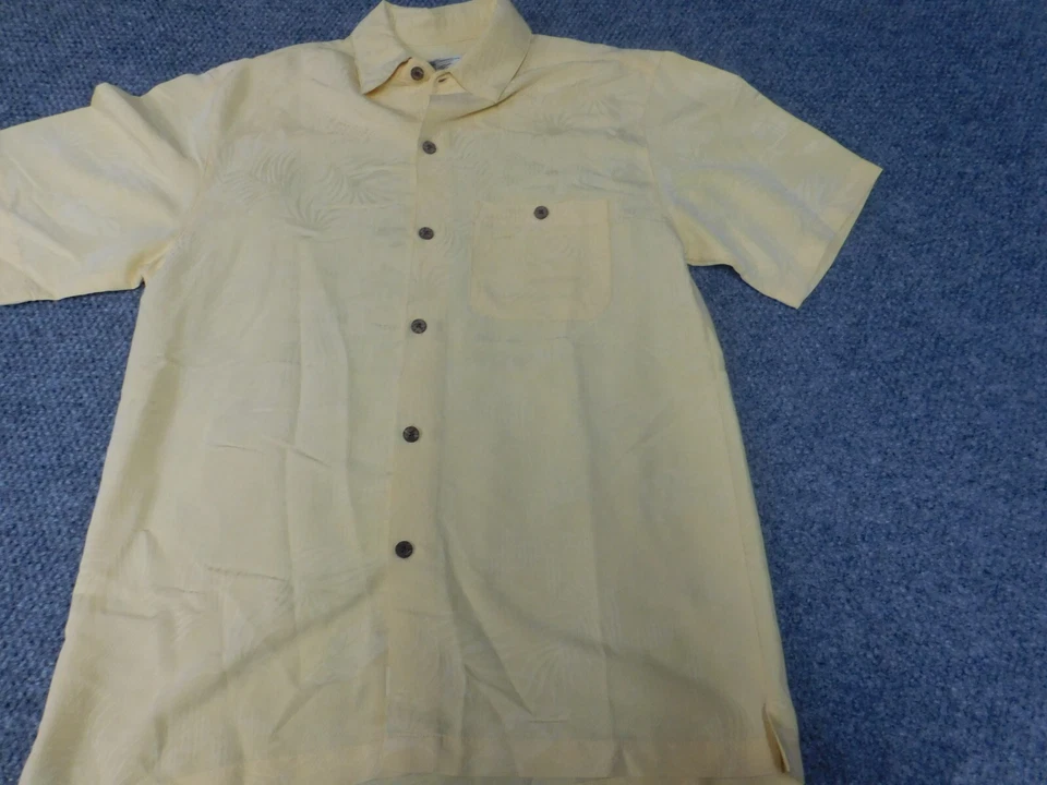 Joe Marlin Мужская рубашка средний желтый гавайский на пуговицах - Изображение 2 из 4