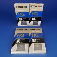 NEW 4x VHS Tape Set TDK Super Avilyn Extra Hi...