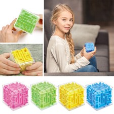 3D Cube Puzzle Maze Toy Hand Game Case Box Fun Brain Game Balance Challenge Toys