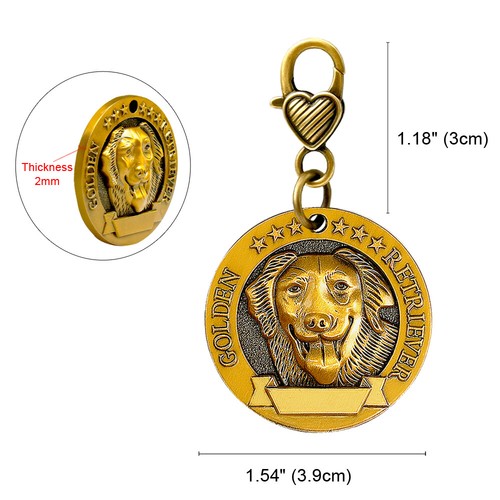 Robuste 3D Hundeetiketten personalisiert graviert Haustier Welpe Ausweis Name Halsband Scheiben gold - Bild 63 von 72