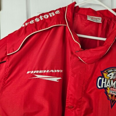 Vintage Firestone Racing Nylon Jacket Mens Size XL 4 For 4