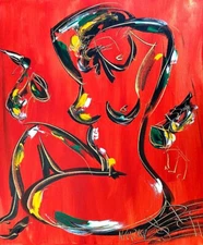 CANADIAN ART NUDE   by Mark Kazav  Abstract Modern CANVAS Original Oil H9GRG8hT8